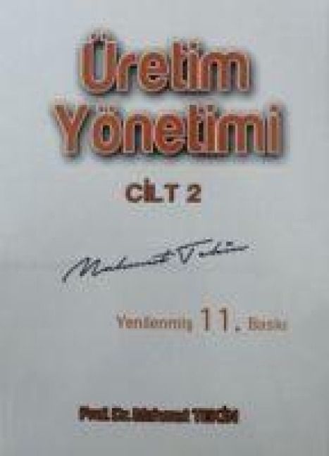 Produktbild: &Uuml;retim Y&ouml;netimi Cilt 2