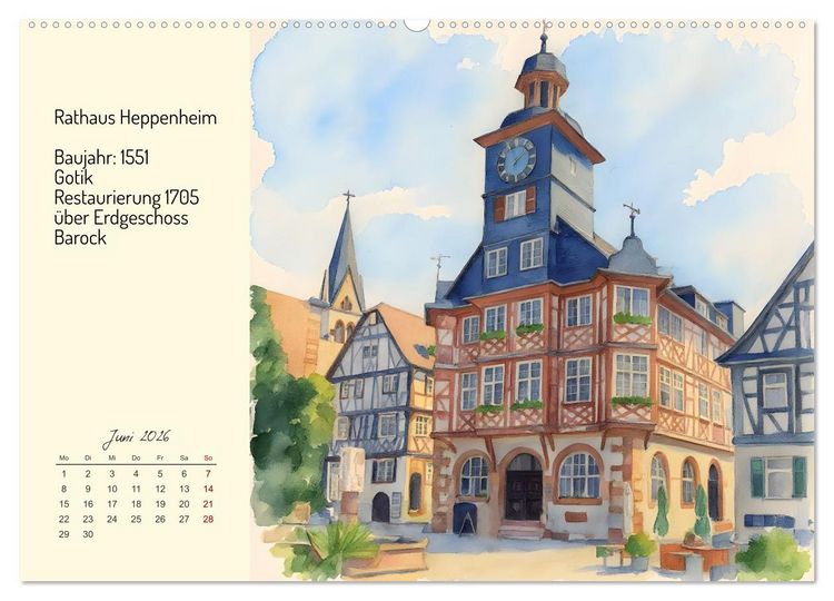 Produktbild: Prunkvolle deutsche Rath&auml;user (Wandkalender 2026 DIN A2 quer), CALVENDO Monatskalender