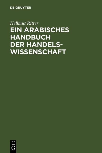 Produktbild: Ein arabisches Handbuch der Handelswissenschaft