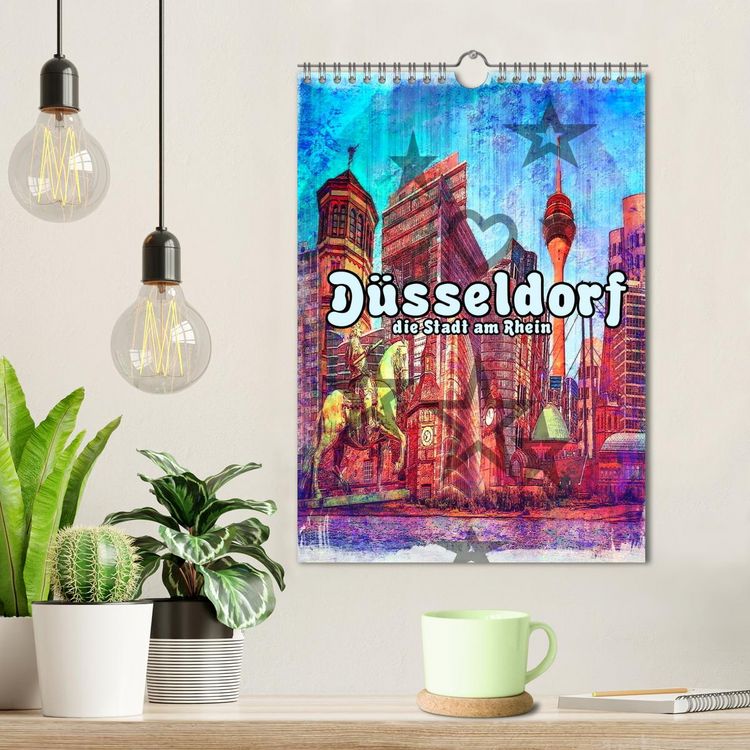 Produktbild: D&uuml;sseldorf die Stadt am Rhein (Wandkalender 2026 DIN A4 hoch), CALVENDO Monatskalender