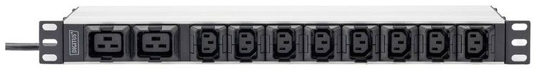 Produktbild: Digitus DN-95427 19 Zoll Netzwerkschrank-Steckdosenleiste 1 HE Kaltger&auml;te-Steckdose C13 10A Geeignet f&uuml;r Schranktiefe: ab 300mm