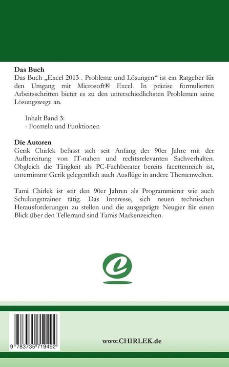 Produktbild: Excel 2013. Probleme und L&ouml;sungen. Band 3