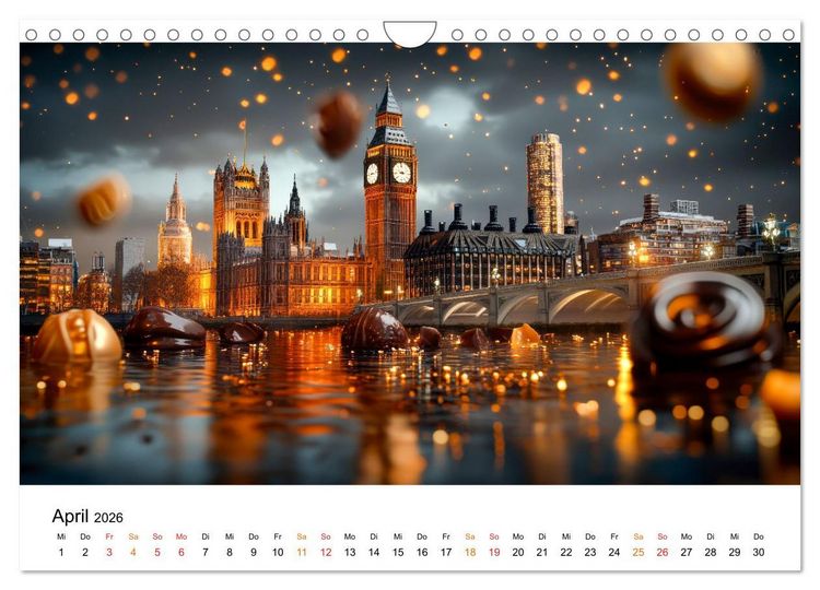 Produktbild: S&uuml;&szlig;e Skyline Symphonie (Wandkalender 2026 DIN A4 quer), CALVENDO Monatskalender