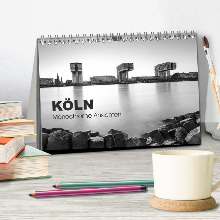 Produktbild: K&ouml;ln - monochrome Ansichten (Tischkalender 2026 DIN A5 quer), CALVENDO Monatskalender