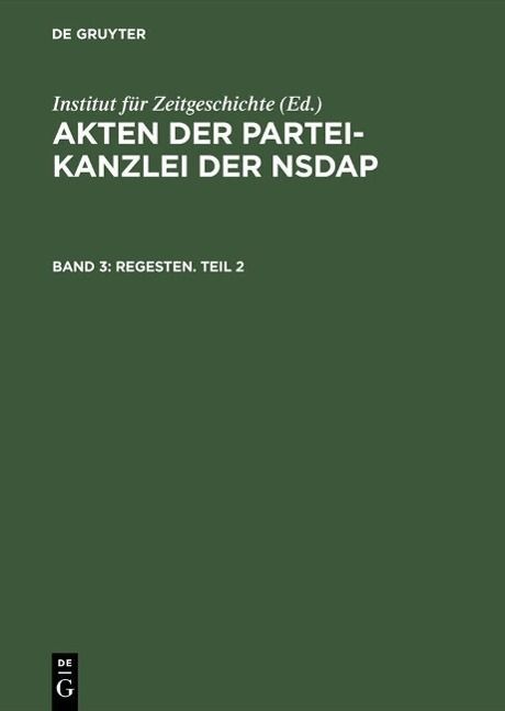 Produktbild: Regesten. Teil 2
