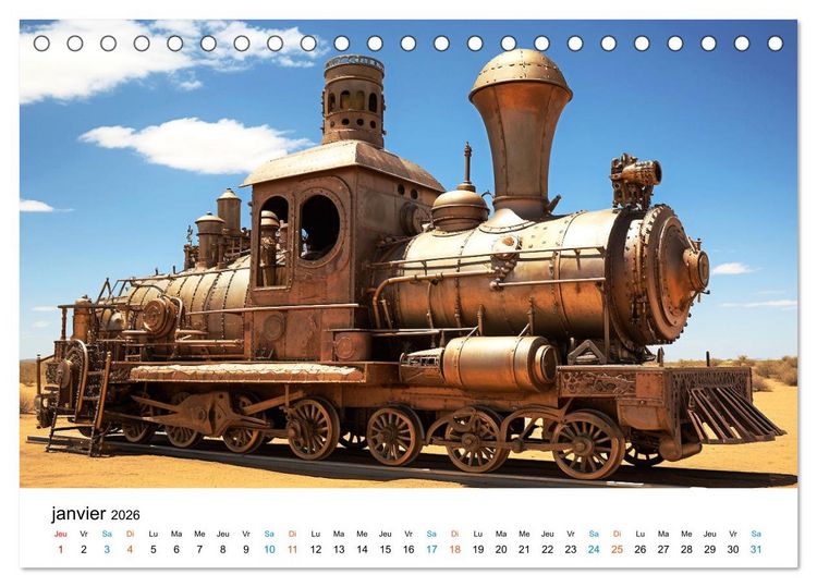 Produktbild: M&eacute;caniques fantastiques (Calendrier de bureau 2026 DIN A5 vertical), CALVENDO calendrier mensuel