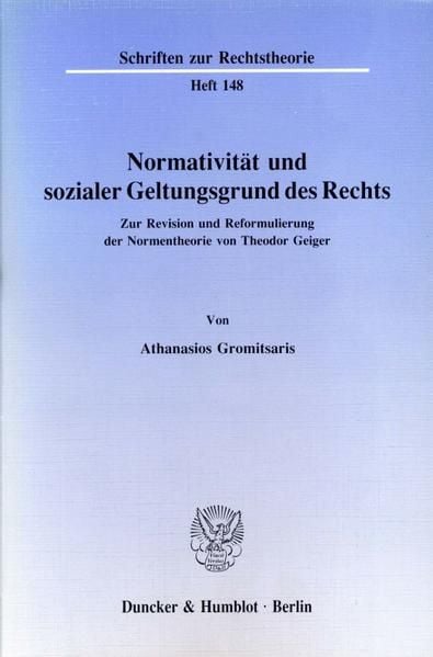 Produktbild: Normativit&auml;t und sozialer Geltungsgrund des Rechts.