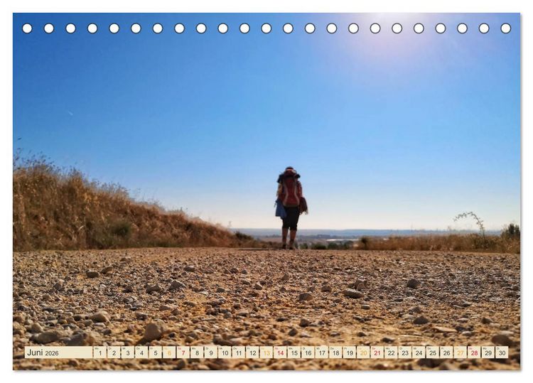 Produktbild: Buen Camino - pilgern auf dem Jakobsweg - Camino Franc&eacute;s (Tischkalender 2026 DIN A5 quer), CALVENDO Monatskalender