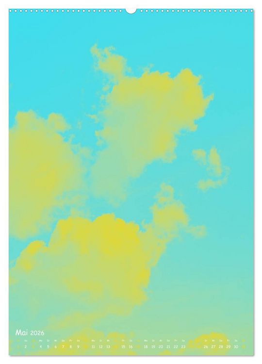 Produktbild: Aquarelle am Himmel (hochwertiger Premium Wandkalender 2026 DIN A2 hoch), Kunstdruck in Hochglanz