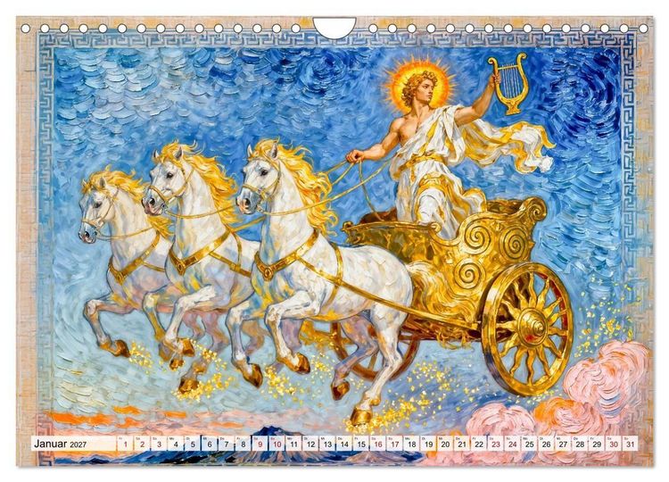 Produktbild: Die G&ouml;tter des Olymps - Die G&ouml;tter der Antike in epischen Bildern (Wandkalender 2027 DIN A4 quer), CALVENDO Monatskalender