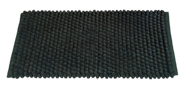 Produktbild: Badteppich Mod. Solivo, dunkelgrün, Polyester/Baumwolle, 50x80 cm, rutschhemmend und