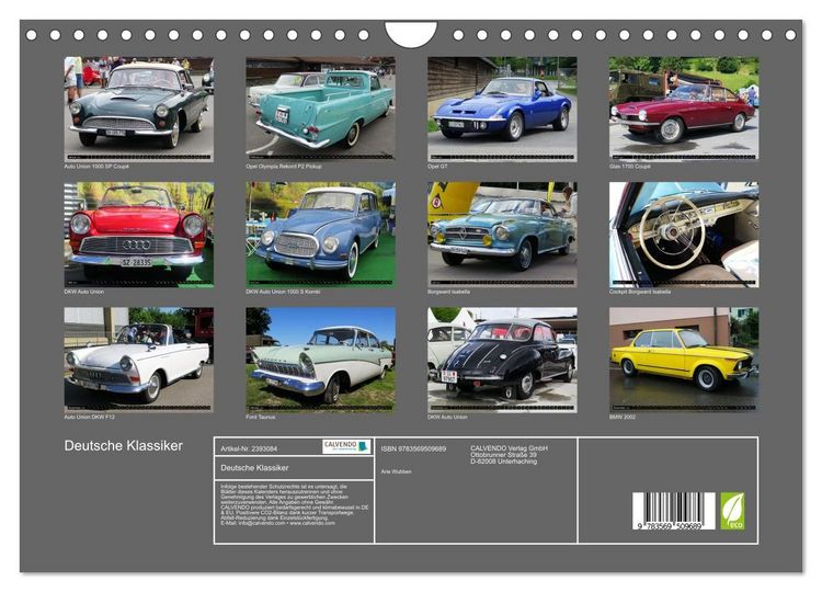 Produktbild: Deutsche Klassiker (Wandkalender 2027 DIN A4 quer), CALVENDO Monatskalender