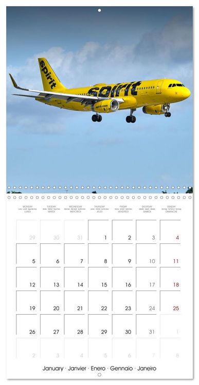 Produktbild: North American Airliners (Wall Calendar 2026 12 &times; 12 Inch) CALVENDO 12 Month Wall Calendar