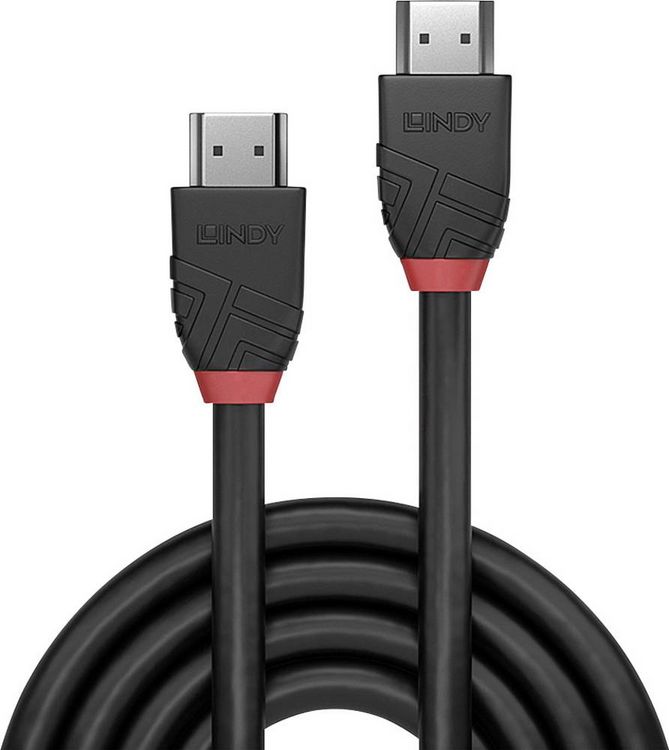 Produktbild: LINDY HDMI Anschlusskabel HDMI-A Stecker, HDMI-A Stecker 2.00 m Schwarz 36472 4K UHD HDMI-Kabel