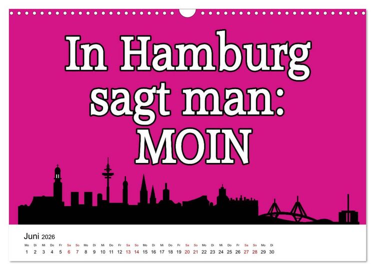 Produktbild: Hamburger Schnack (Wandkalender 2026 DIN A3 quer), CALVENDO Monatskalender