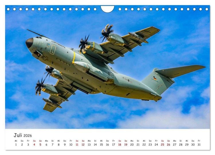 Produktbild: A400M LTG 62 (Wandkalender 2026 DIN A4 quer), CALVENDO Monatskalender