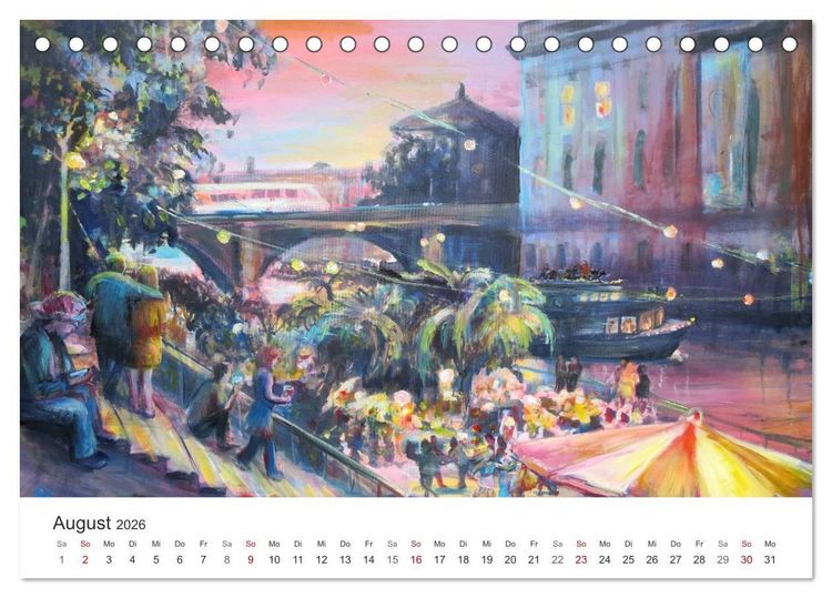 Produktbild: Berlin erlebt und gemalt - Ren&eacute;e K&ouml;nig (Tischkalender 2026 DIN A5 quer), CALVENDO Monatskalender