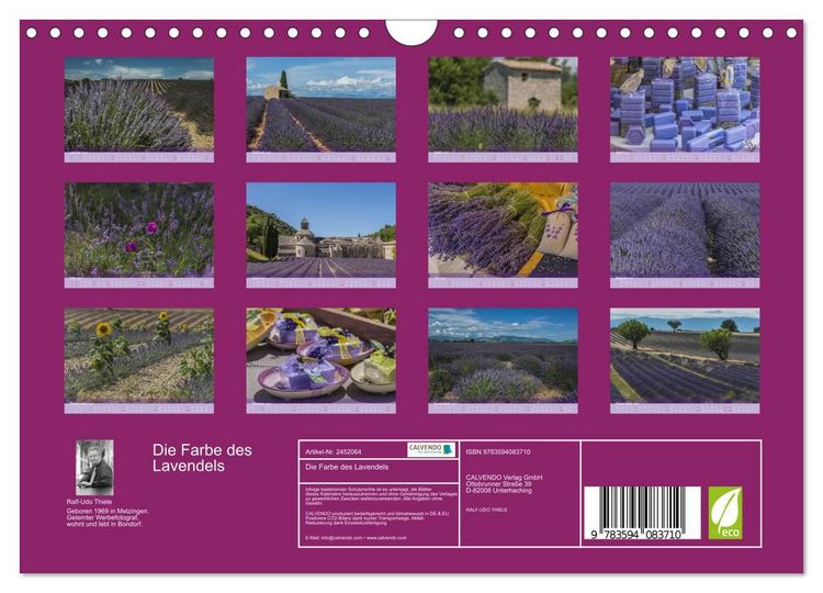 Produktbild: Die Farbe des Lavendels (Wandkalender 2027 DIN A4 quer), CALVENDO Monatskalender
