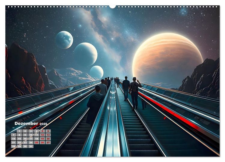 Produktbild: Sterne und Planeten im Blick (hochwertiger Premium Wandkalender 2026 DIN A2 quer), Kunstdruck in Hochglanz