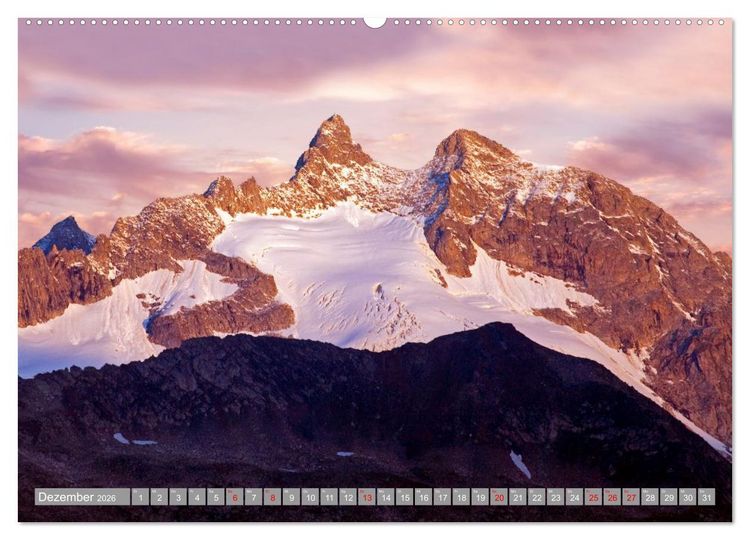 Produktbild: Die Zillertaler Alpen (Wandkalender 2026 DIN A2 quer), CALVENDO Monatskalender