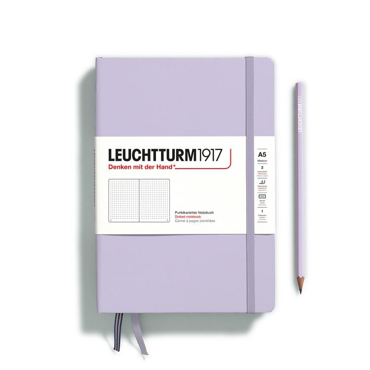 Produktbild: LEUCHTTURM1917 Notizbuch Medium (A5), Hardcover, 251 nummerierte Seiten, Lilac, dotted