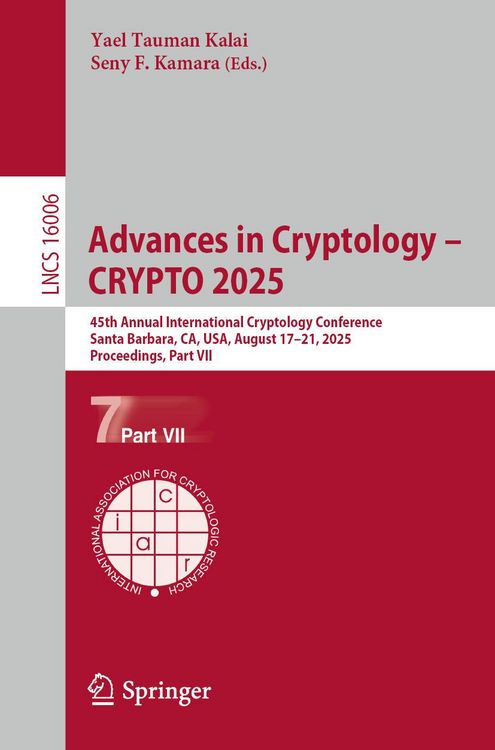 Produktbild: Advances in Cryptology - CRYPTO 2025