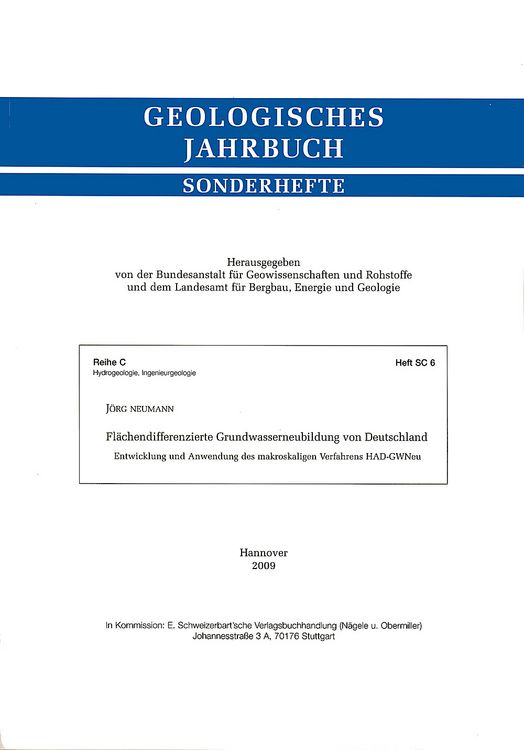 Produktbild: Fl&auml;chendifferenzierte Grundwasserneubildung von Deutschland