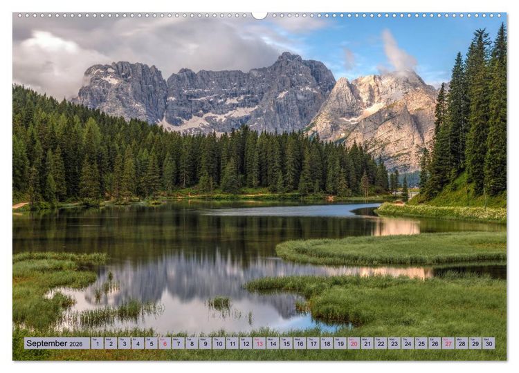 Produktbild: Dolomites, mountain paradise in North Italy (High Quality Premium Wall Calendar 2026 DIN A2 landscape),CALVENDO 12 Month Wall Calendar