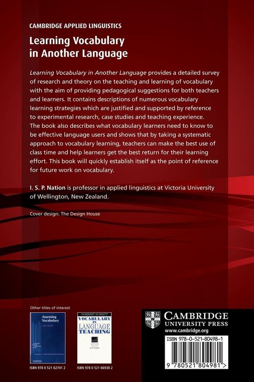 Produktbild: Learning Vocabulary in Another Language