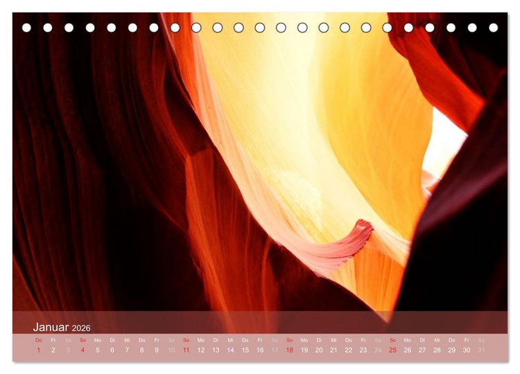 Produktbild: Der Antelope Canyon (Tischkalender 2026 DIN A5 quer), CALVENDO Monatskalender