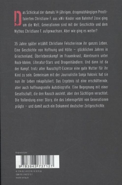 Produktbild: Christiane F. - Mein zweites Leben