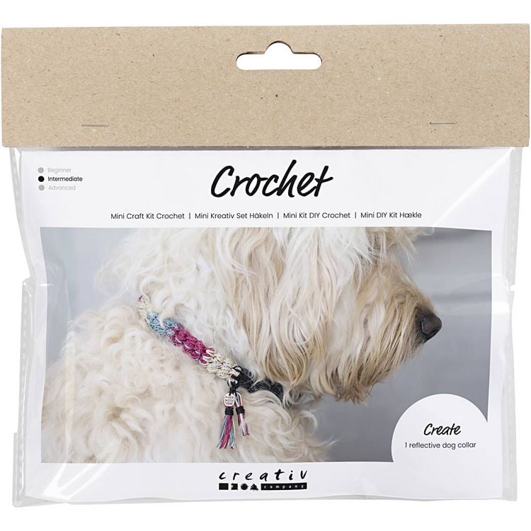 Produktbild: Creativ Company DIY Sets Stricken & H&auml;keln Mini Kreativ Set H&auml;keln , Hundehalsband, Kreativ Box