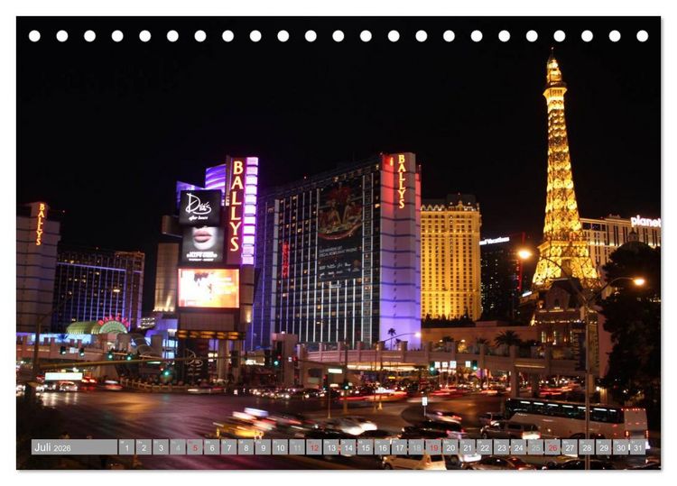 Produktbild: Las Vegas - Nevada (Tischkalender 2026 DIN A5 quer), CALVENDO Monatskalender