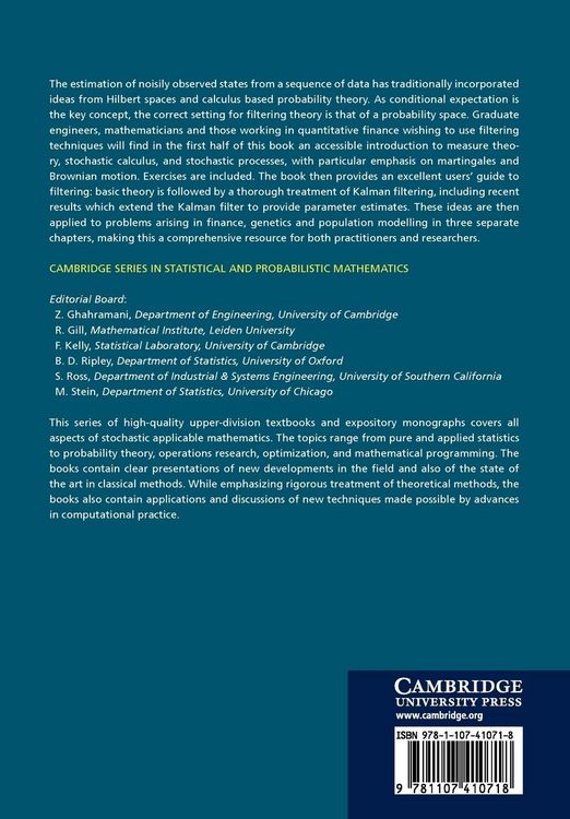 Produktbild: Measure Theory and Filtering