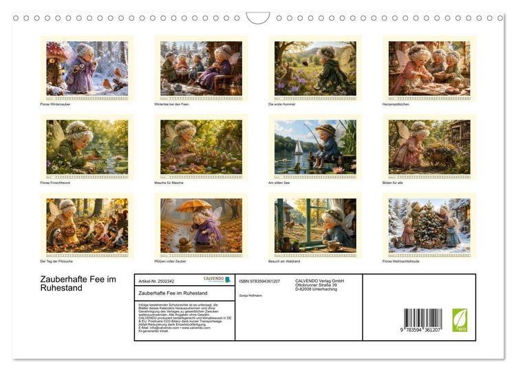 Produktbild: Zauberhafte Fee im Ruhestand (Wandkalender 2027 DIN A3 quer), CALVENDO Monatskalender