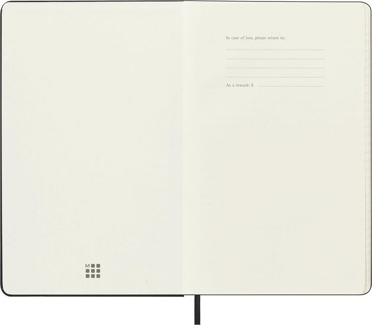 Produktbild: Moleskine 18 Monate Tagesnotizkalender 2026/2027, L/A5, 1 Tag = 1 Seite, Fester Einband, Schwarz