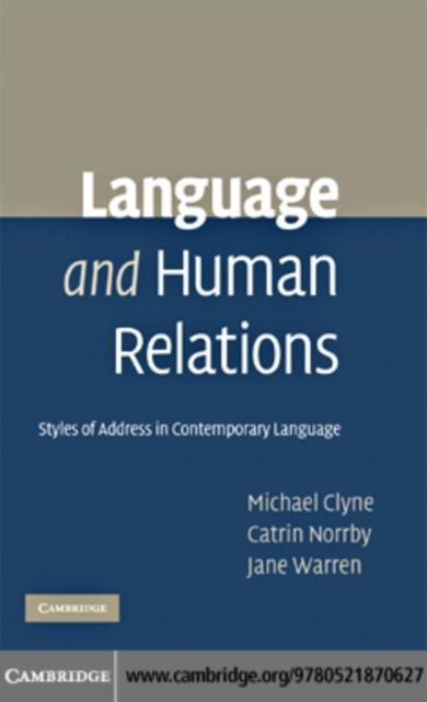 Produktbild: Language and Human Relations
