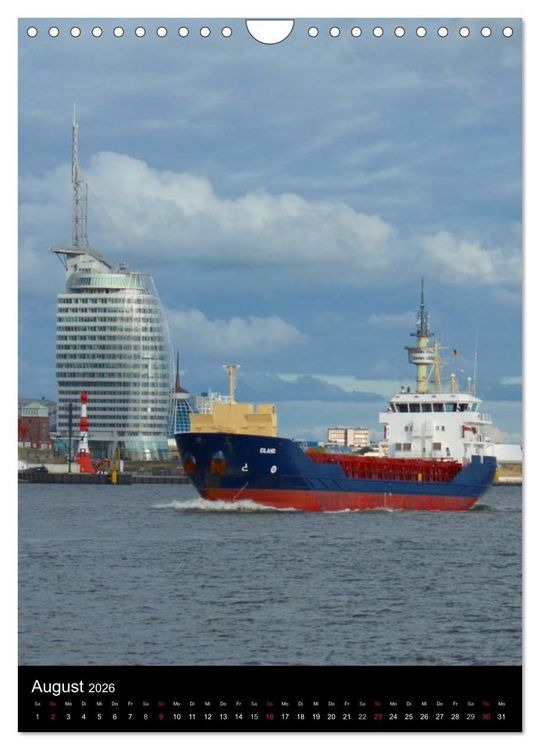 Produktbild: Bremerhaven an der Nordsee (Wandkalender 2026 DIN A4 hoch), CALVENDO Monatskalender