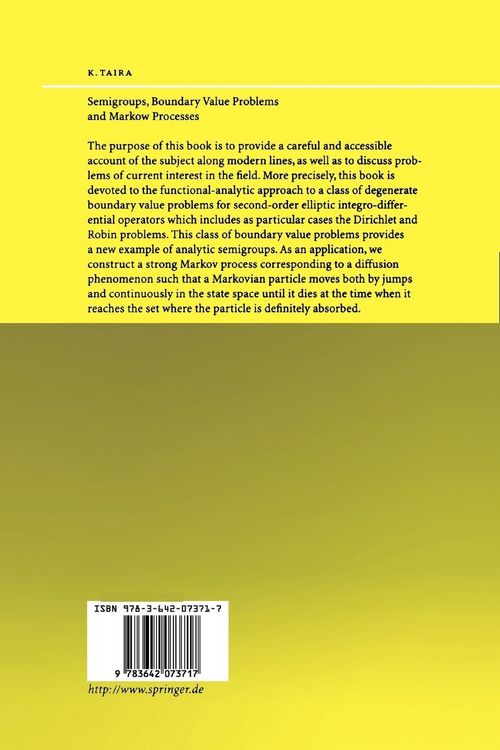 Produktbild: Semigroups, Boundary Value Problems and Markov Processes