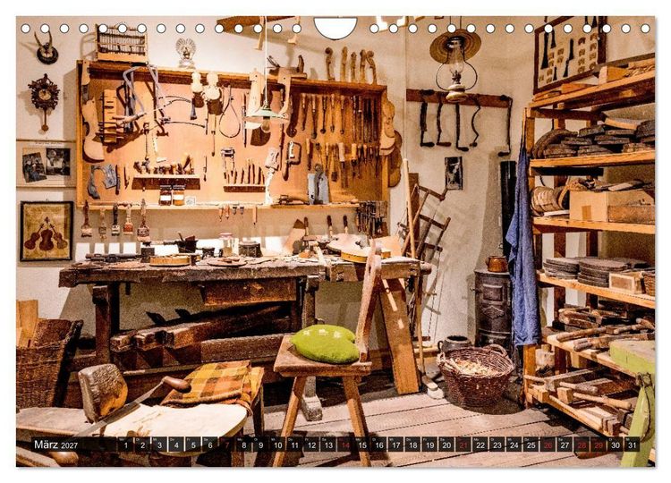 Produktbild: Traditionelles Handwerk, Werkst&auml;tten und Werkb&auml;nke im Focus (Wandkalender 2027 DIN A4 quer), CALVENDO Monatskalender