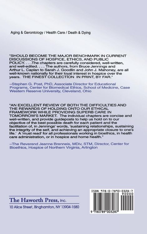 Produktbild: Ethics in Hospice Care