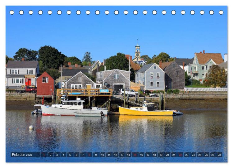 Produktbild: Neuengland - Von Rhode Island bis Maine (Tischkalender 2026 DIN A5 quer), CALVENDO Monatskalender