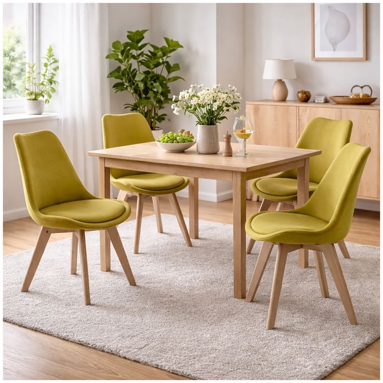 Produktbild: HTI-Living Stuhl Atlanta Velvet Uni 4er-Set Stuhl Atlanta Velvet Uni 4er-Set