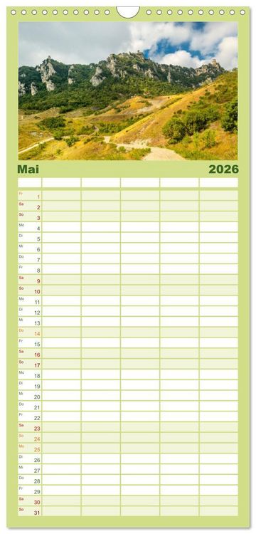 Produktbild: Familienplaner 2026 - San Marino Die &auml;lteste Republik der Welt mit 5 Spalten (Wandkalender, 21 x 45 cm) CALVENDO