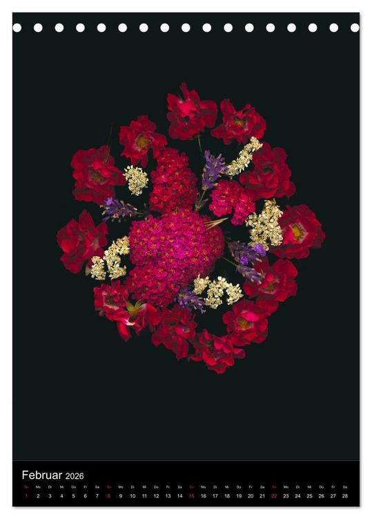 Produktbild: Blumen bei Nacht (Tischkalender 2026 DIN A5 hoch), CALVENDO Monatskalender