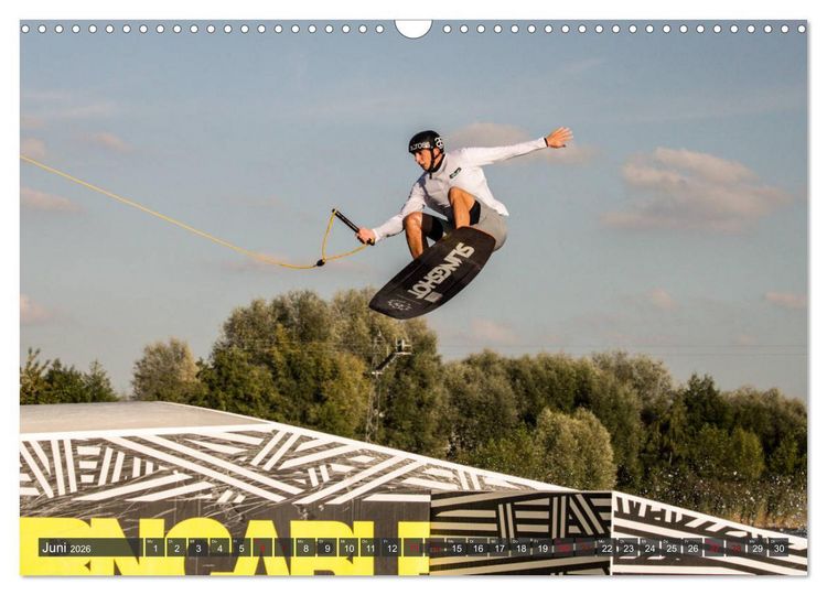 Produktbild: Wakeboarding - make water burn (Wandkalender 2026 DIN A3 quer), CALVENDO Monatskalender