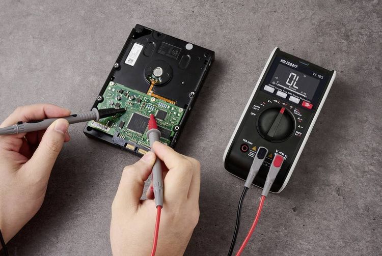 Produktbild: VOLTCRAFT VC195 Hand-Multimeter LoZ TRMS CAT III 600V Anzeige (Counts): 60000