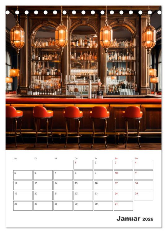 Produktbild: Bar- und Lounge-Atmosph&auml;re (Tischkalender 2026 DIN A5 hoch), CALVENDO Monatskalender