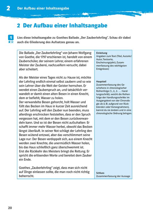 Produktbild: Klett 10-Minuten-Training Deutsch Aufsatz Inhaltsangabe 6. - 8. Klasse