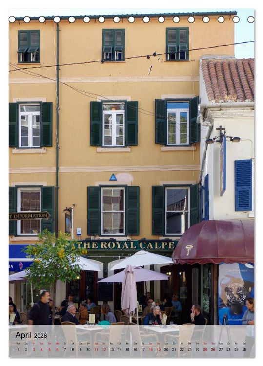 Produktbild: Gibraltar - Britische Kolonie am Mittelmeer (Tischkalender 2026 DIN A5 hoch), CALVENDO Monatskalender